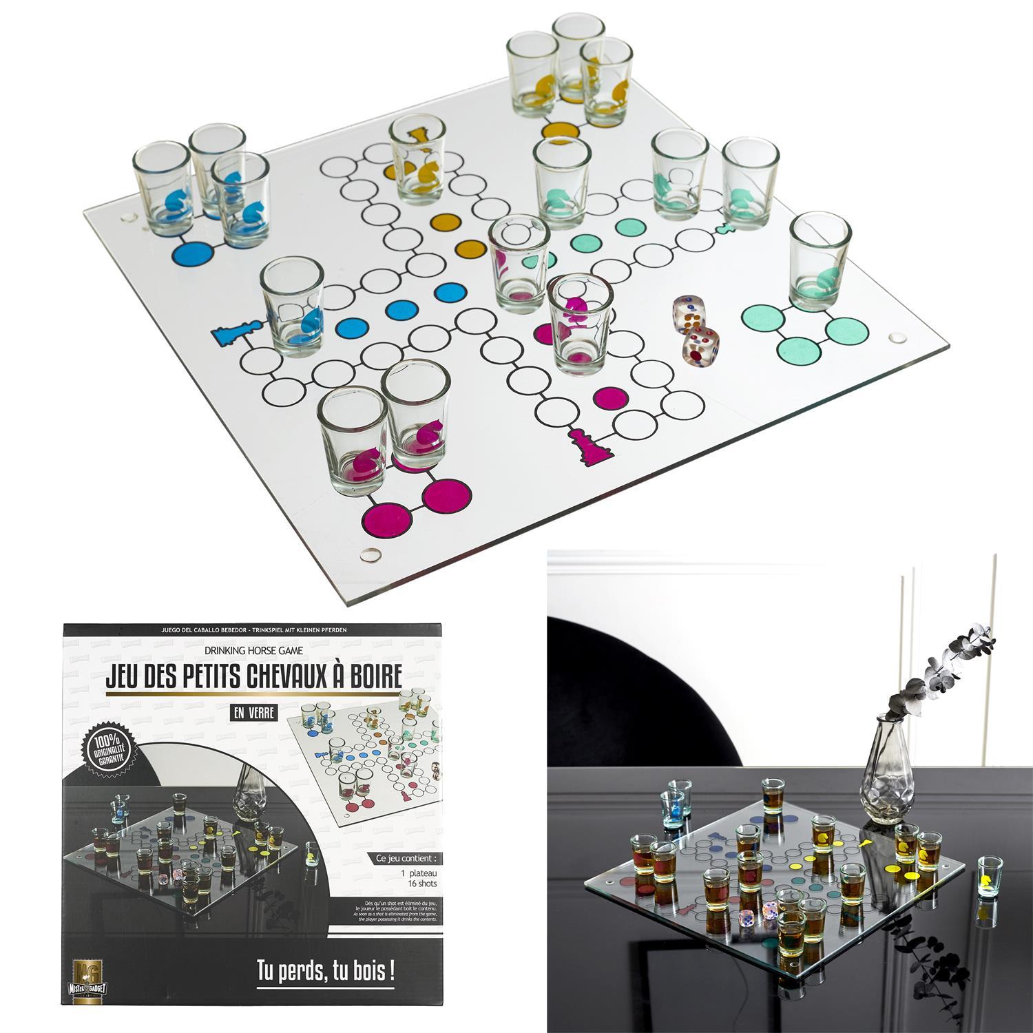 JEU A BOIRE PETITS CHEVAUX VERRE