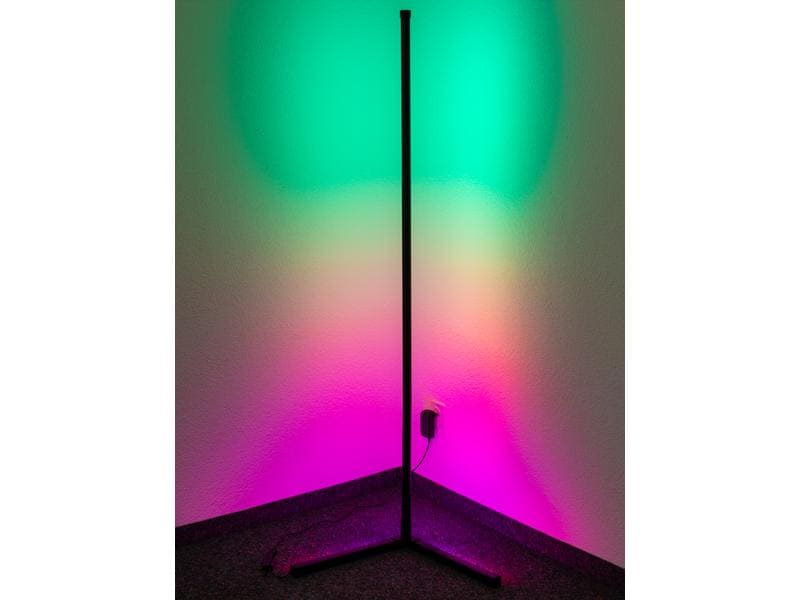FTM Stehleuchte LED Ambilight, Triangle, RGBW, Schwarz Steuerbare Stehlampe mit variabler Farbtemperatur