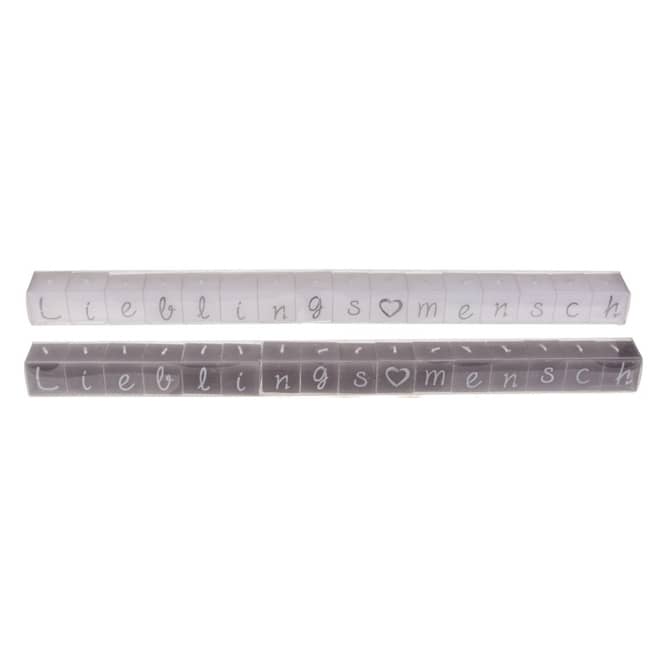 Kerzen - Lieblingsmensch - ca. 3 x 3 x 3 cm - 16-teilig - 1 Set