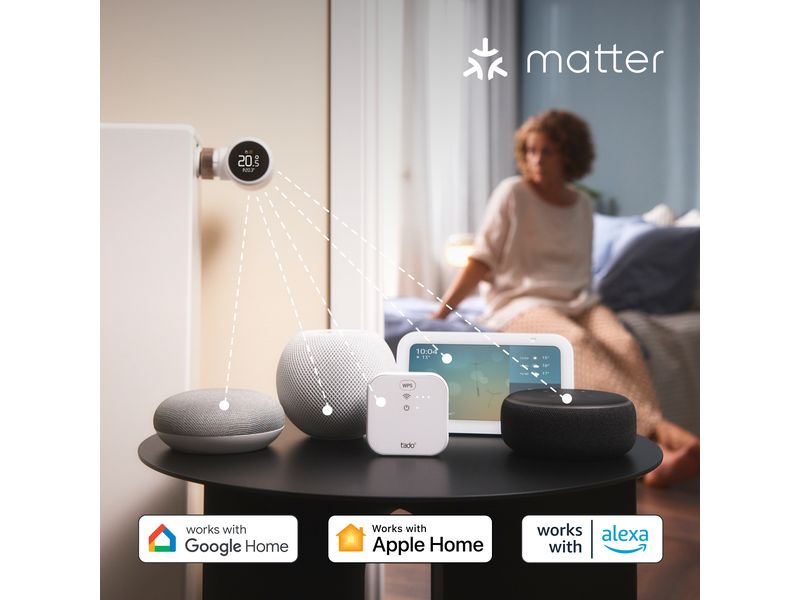 tado° Zentrale Bridge X Kommunikationsbrücke für tado° X Smart Thermostate und Matter-fähige Geräte