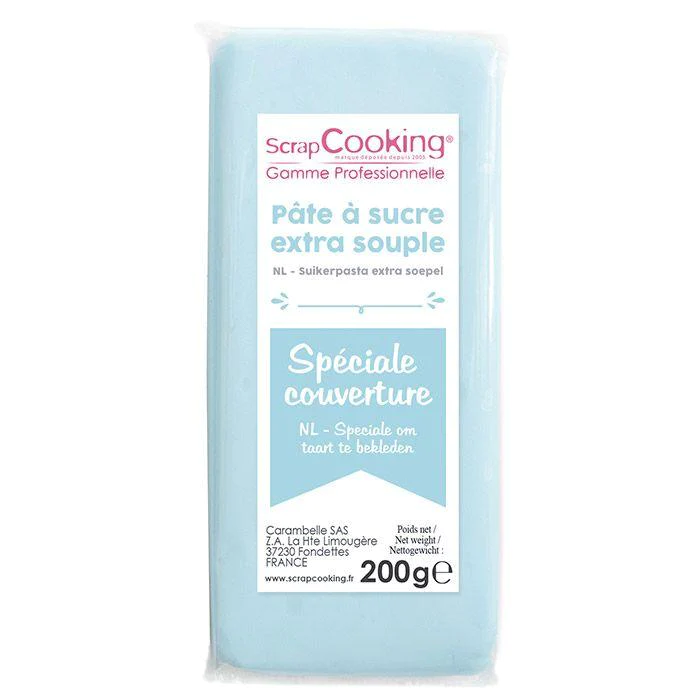 Pâte à sucre de couverture bleu clair 200 g Scrapcooking