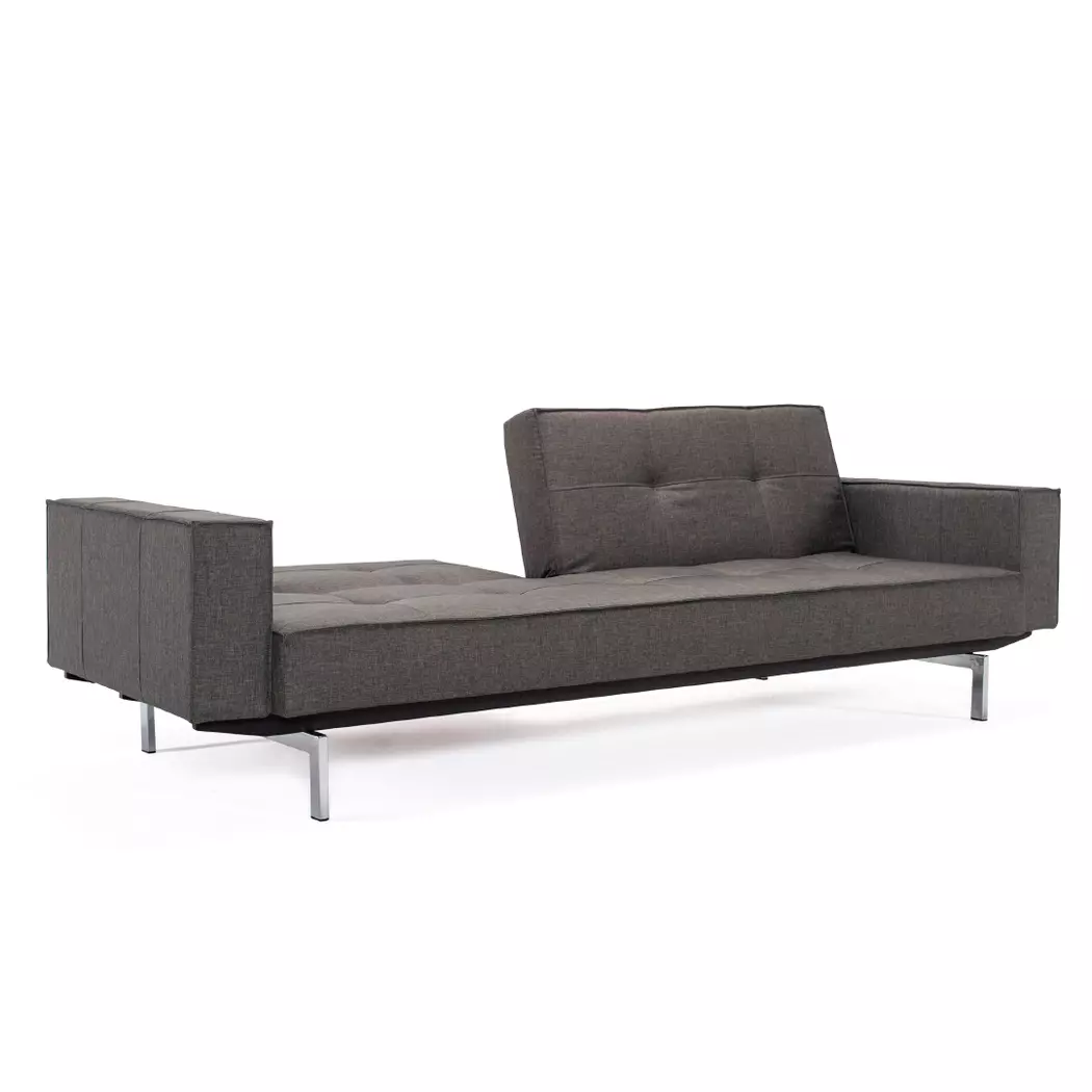 Schlafsofa mit Armlehnen Splitback Chrom