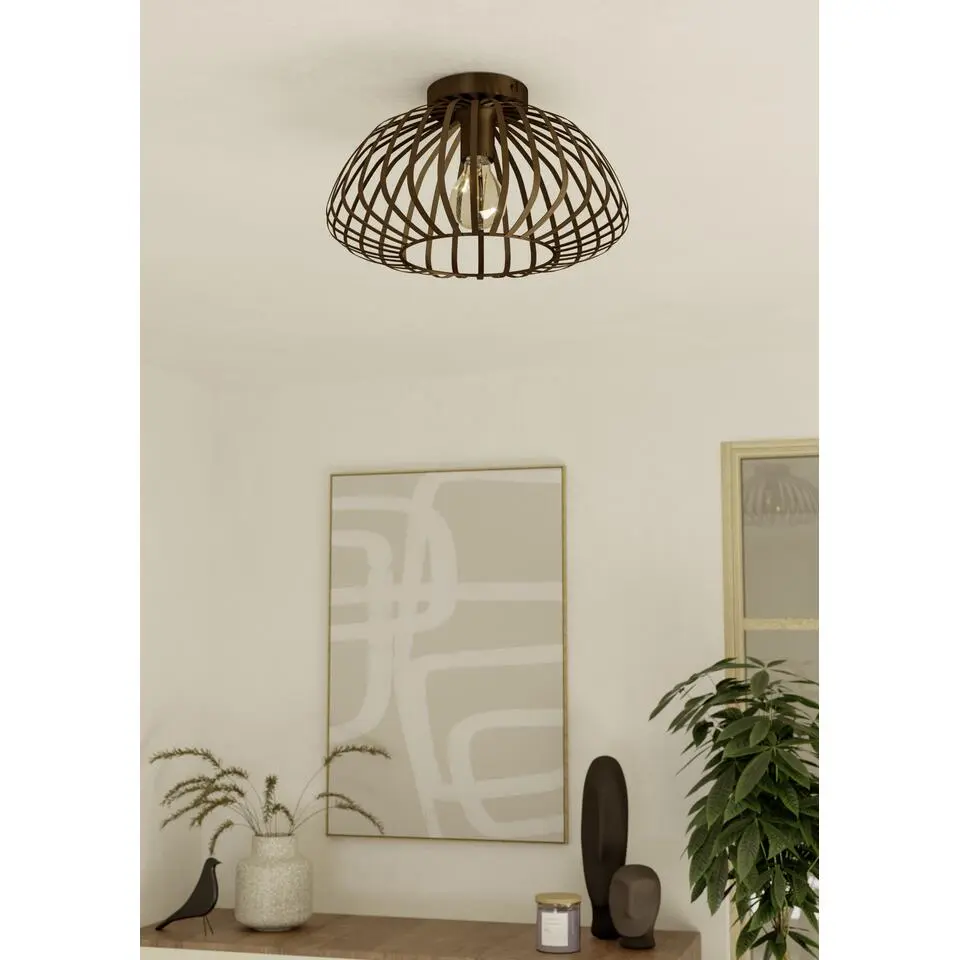 EGLO Espinal Plafondlamp - E27 - Ø 38.5 cm - Brons - Staal