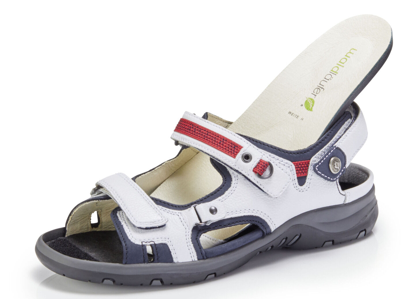 Waldläufer, sportliche Damen-Sandalen, Weite H, mit herausnehmbarem Fussbett