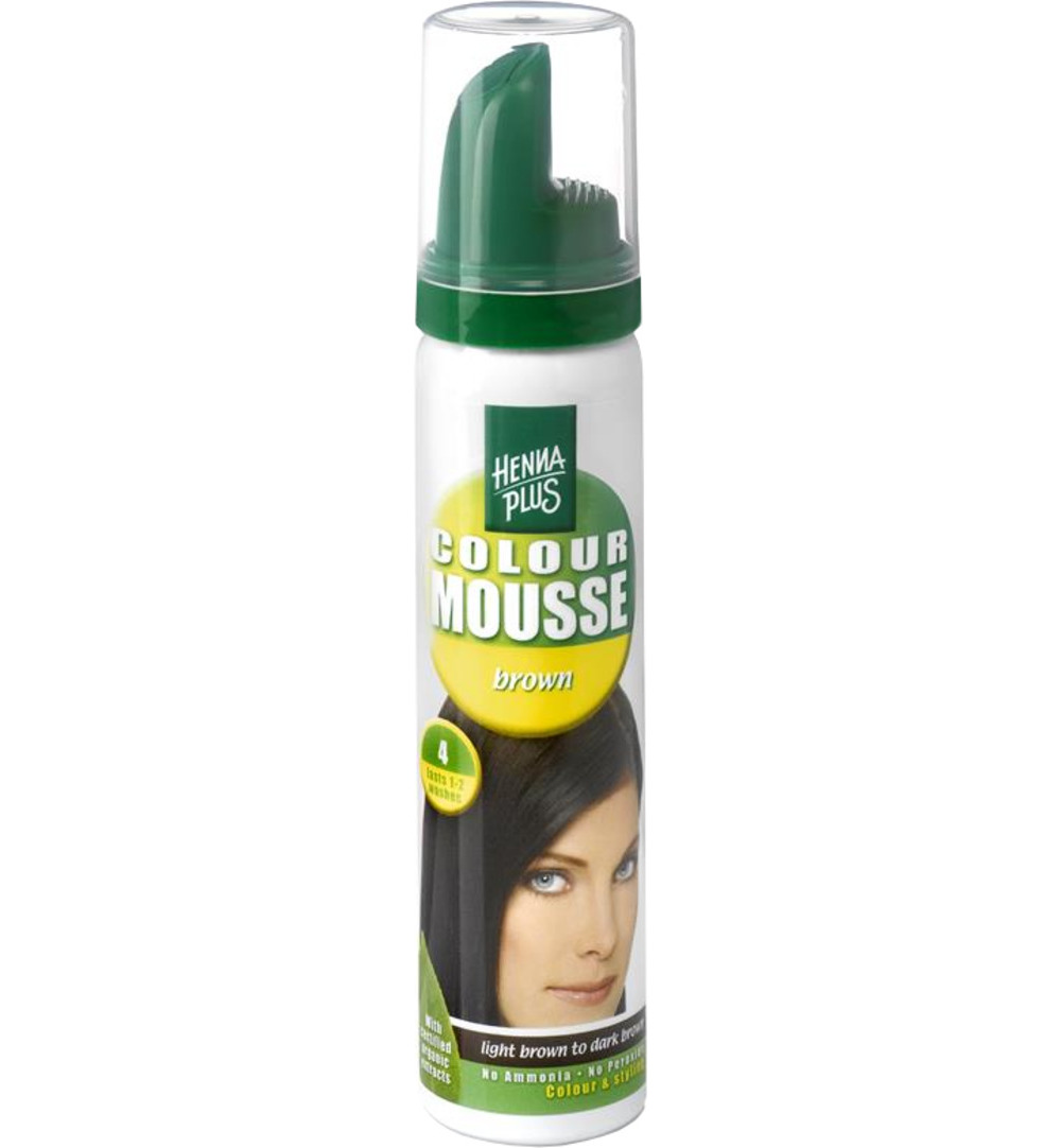 Hennaplus Colour mousse 4 brown (75 ml)