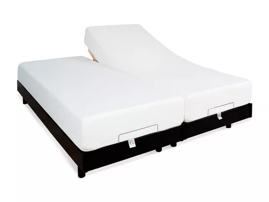 BELLECOUR LITERIE | Ensemble Duo FLEX 2x70x190 cm | Sommiers électriques + Matelas Mémoire de forme