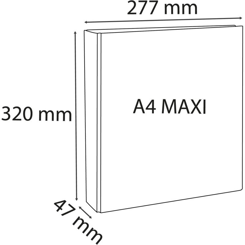 Classeur 2 anneaux cartonné Exacompta Kreacover® personnalisable A4 maxi - Dos 2.5 cm blanc