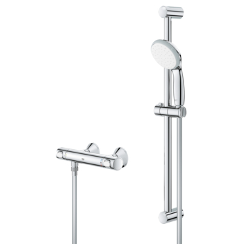 Grohe doucheset Quickfix Precision Flow met thermostaatkraan 1 stand chroom