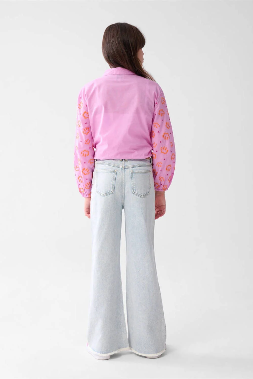 Shoeby wide leg jeans bleached blauw