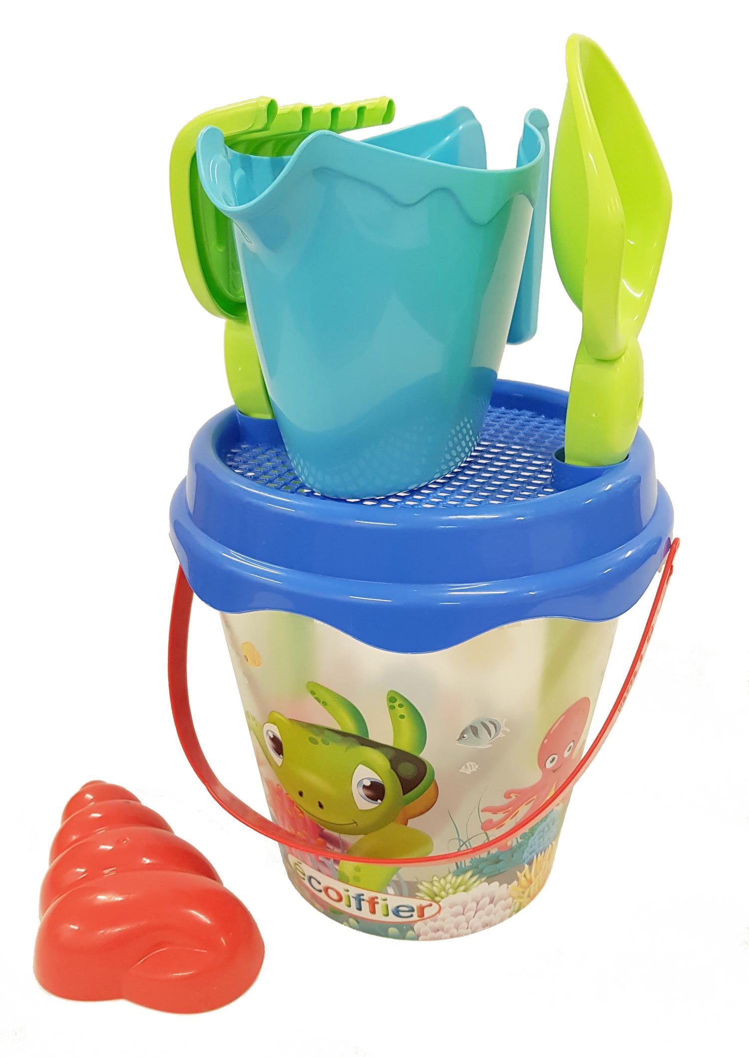 SEAU PLAGE GARNI POISSON 17CM
