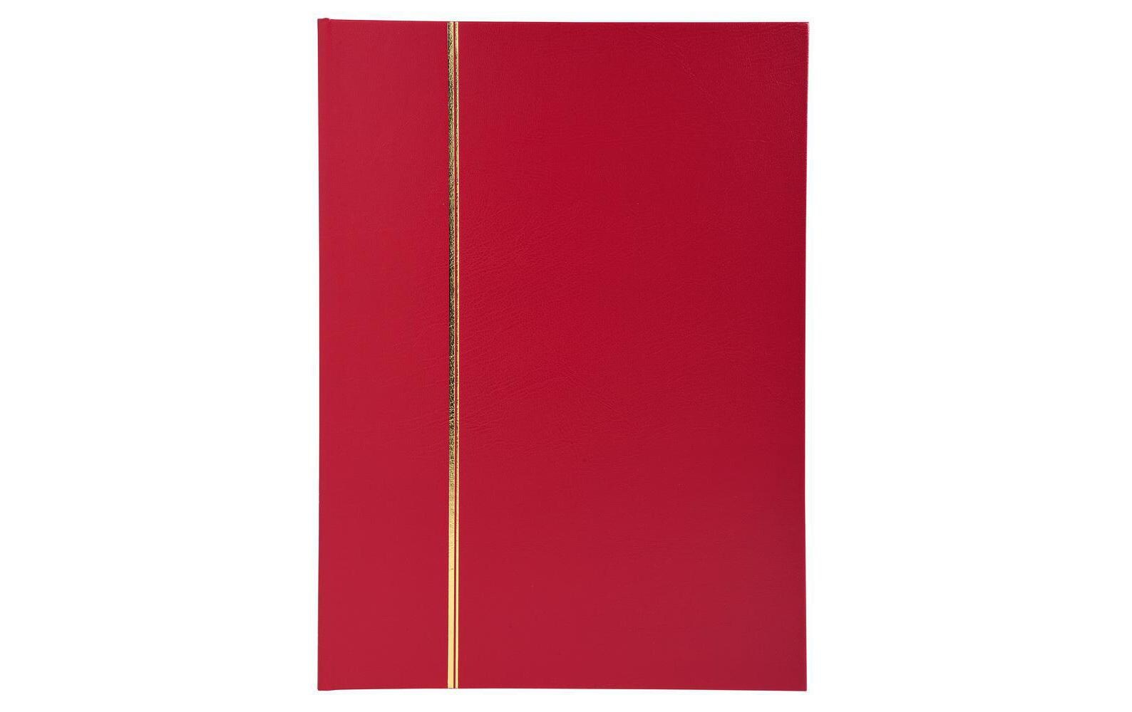 Sammelalbum Briefmarken, 22.5 x 30.5 cm, 48 Seiten, RotAlbum zum Sammeln