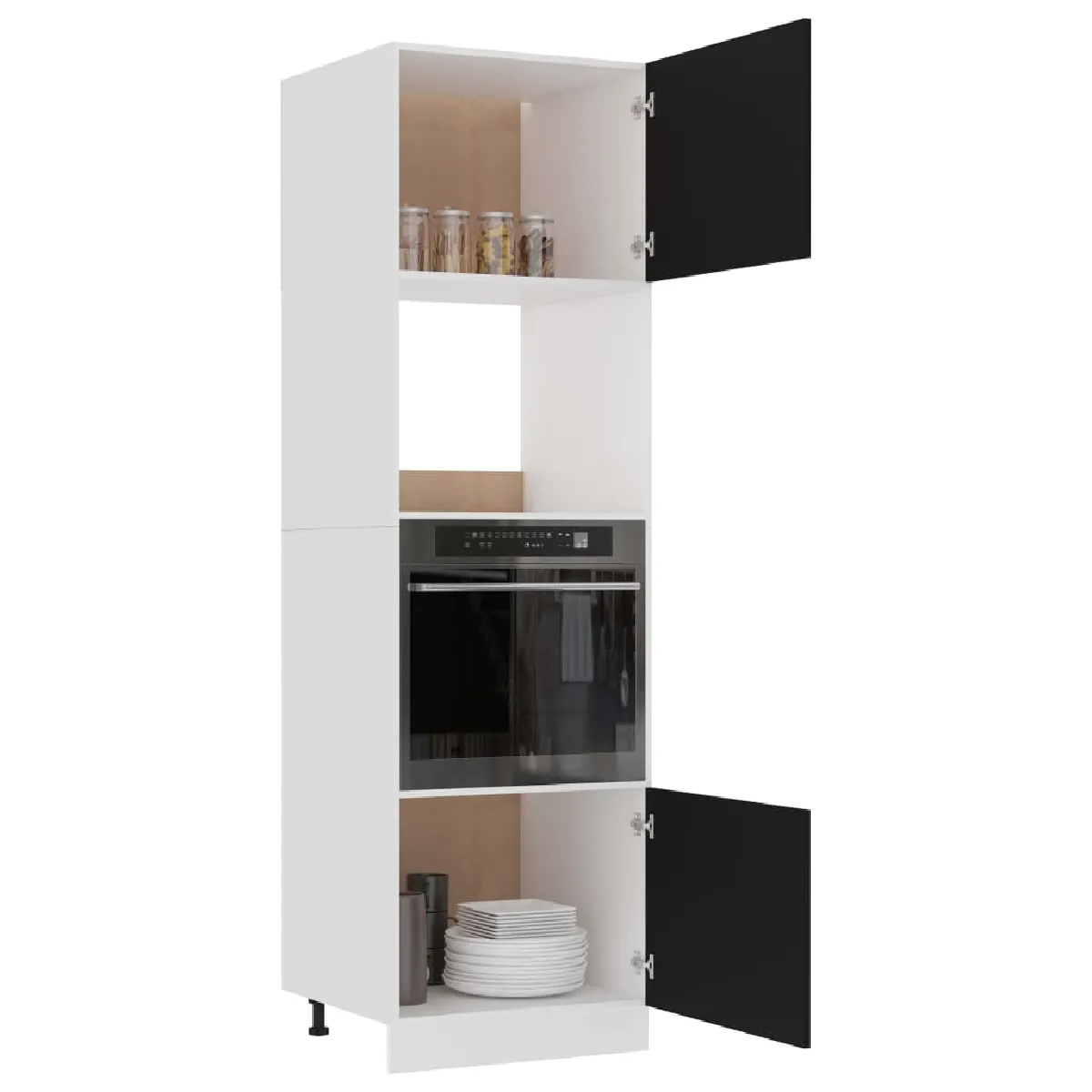 vidaXL Armoire à Micro-ondes - Noir