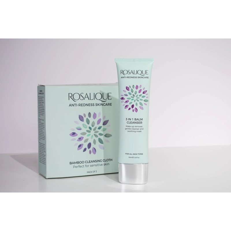 Rosalique 3 In 1 Balm Cleanser 100 ml + 3 Bamboo Cloths