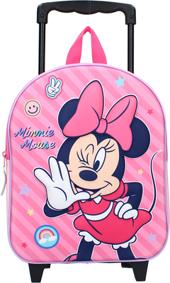 Disney Minni Mus 3D Trolley Trillekoffert Fashion Besties, Rosa