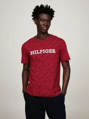 Camiseta com estampa total do monograma TH