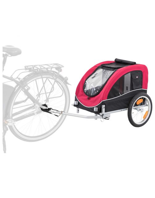 Trixie Fietskar - Hondenfietskar - 63x68x75\/137 cm Zwart Rood Tot 22 Kg Medium