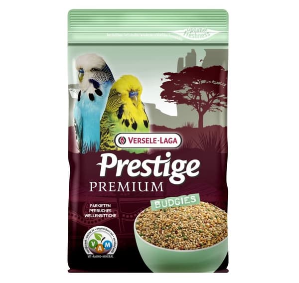 Premium undulater beriket frøblanding med ekstruderte VAM-pellets 800g, Prestige