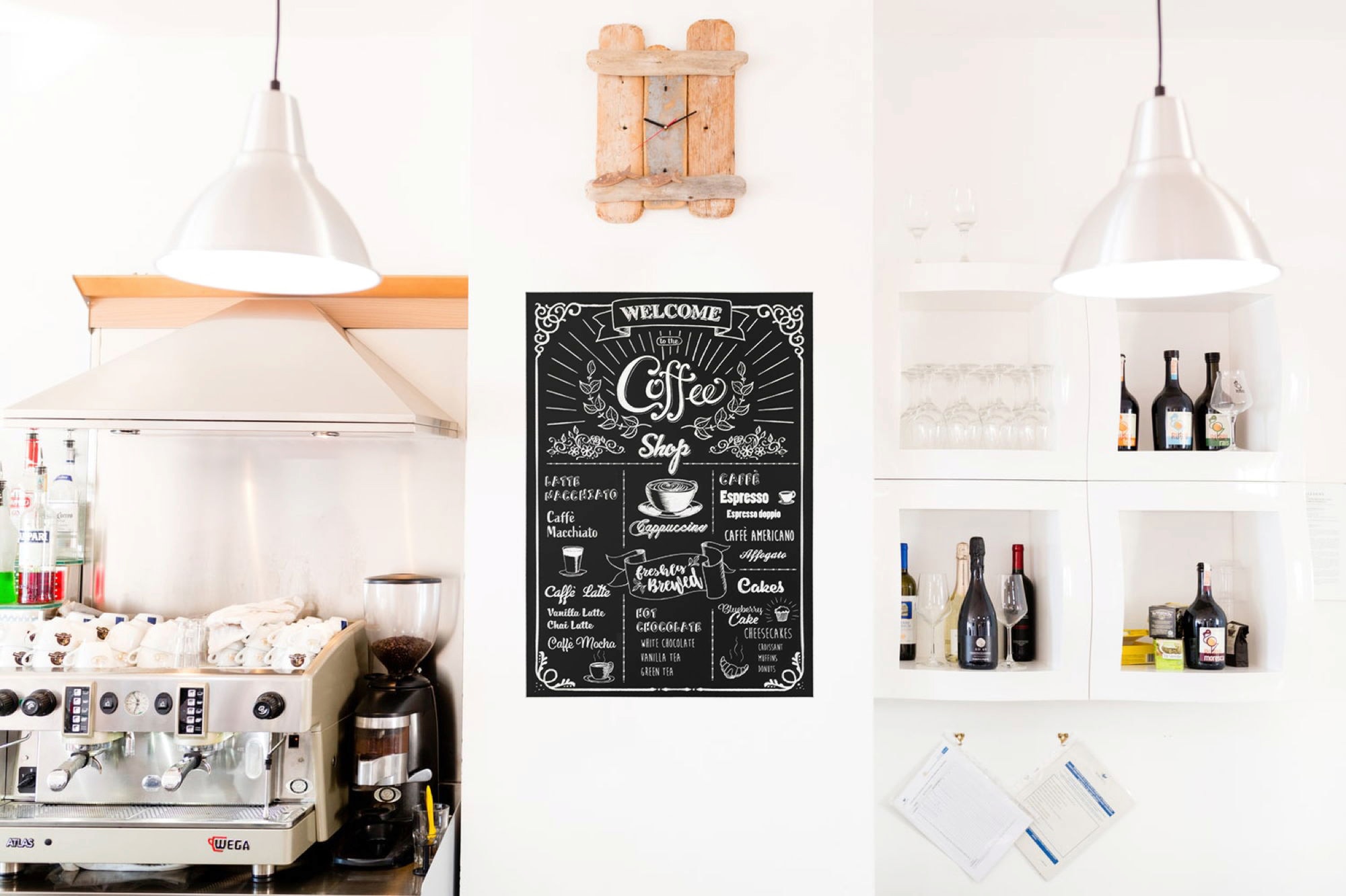 Komar Wandtattoo »Coffeeshop - Grösse 50 x 70 cm« selbstklebend, Wandsticker