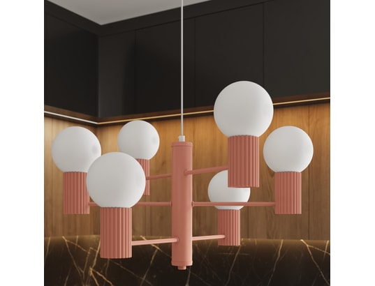 SOLLUX LIGHTING - Lustre halo 6 peach