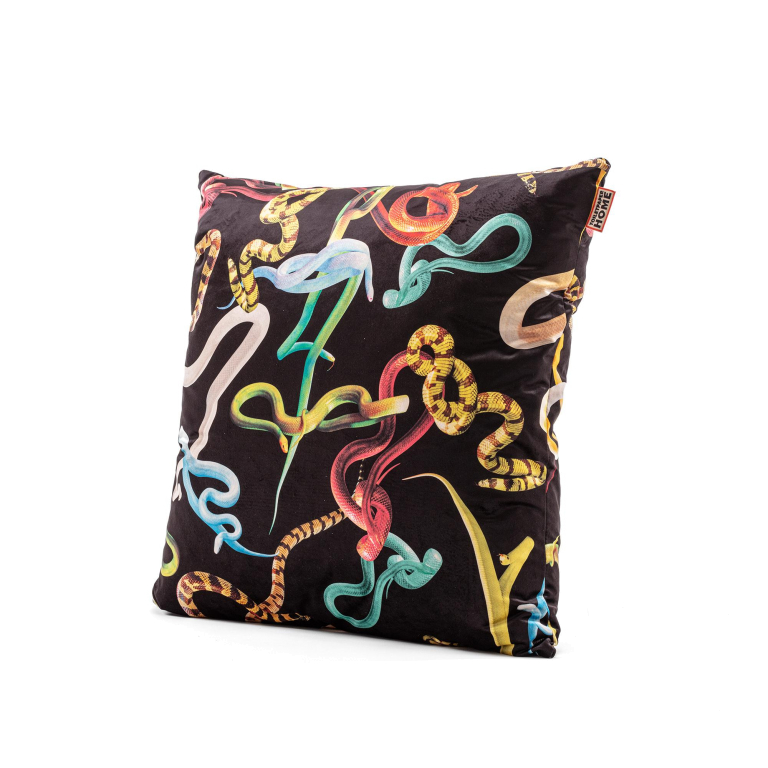 Seletti Toiletpaper kussen 67x67 Lipsticks Black