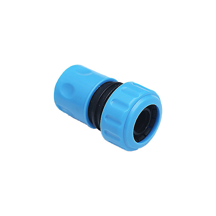 Raccord rapide en plastique bleu pour tuyau 3/4