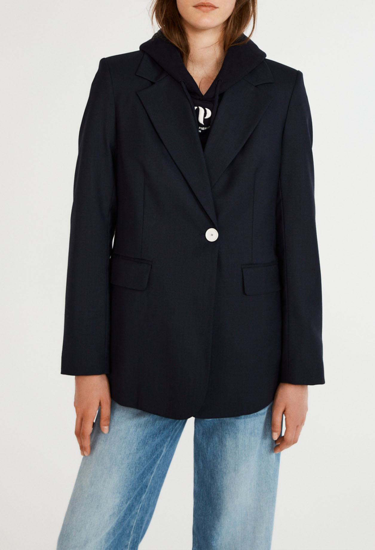 Veste en laine tra&ccedil;able