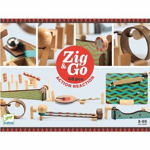 Djeco kettingreactiespel zig & go - 48st