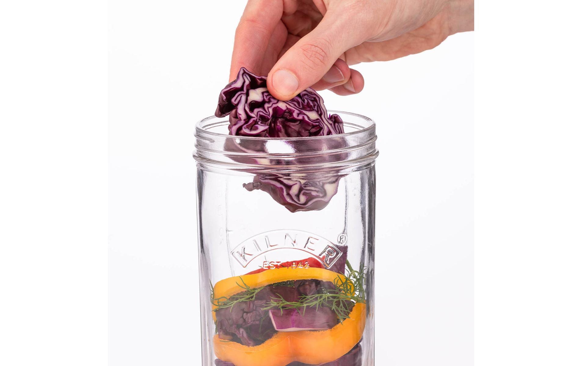 Fermentierglas Set 1000 ml, 1 StückSet zum Fermentieren inklusive Silikondeckel, Luftschloss