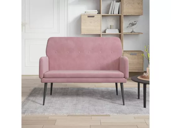Banc Rose 108x79x79 cm Velours