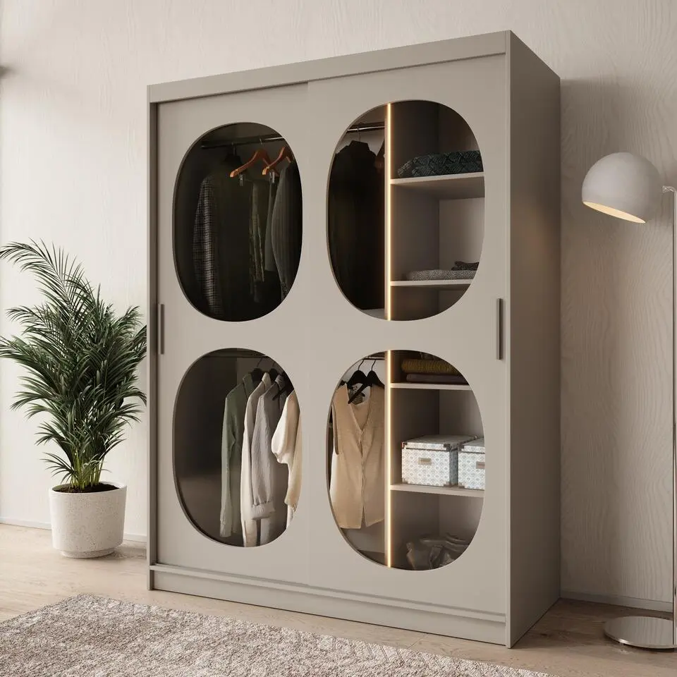 Meubella - Kledingkast Bravanti - Beige - 150 cm