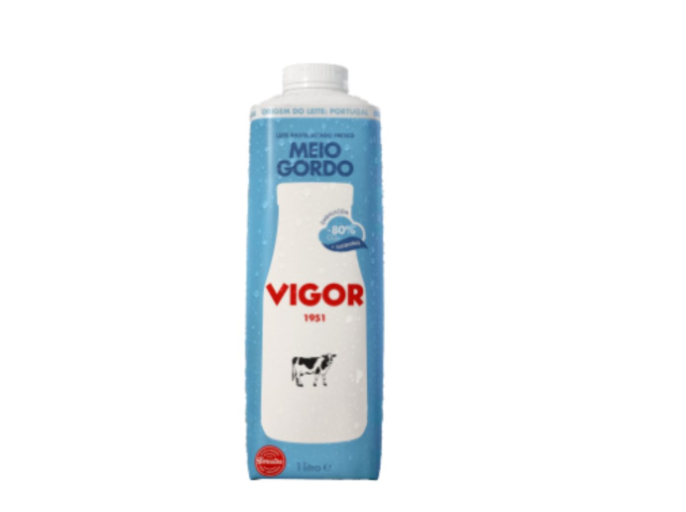 LEITE VIGOR PASTEURIZADO ESPECIAL MEIO GORDO 1L