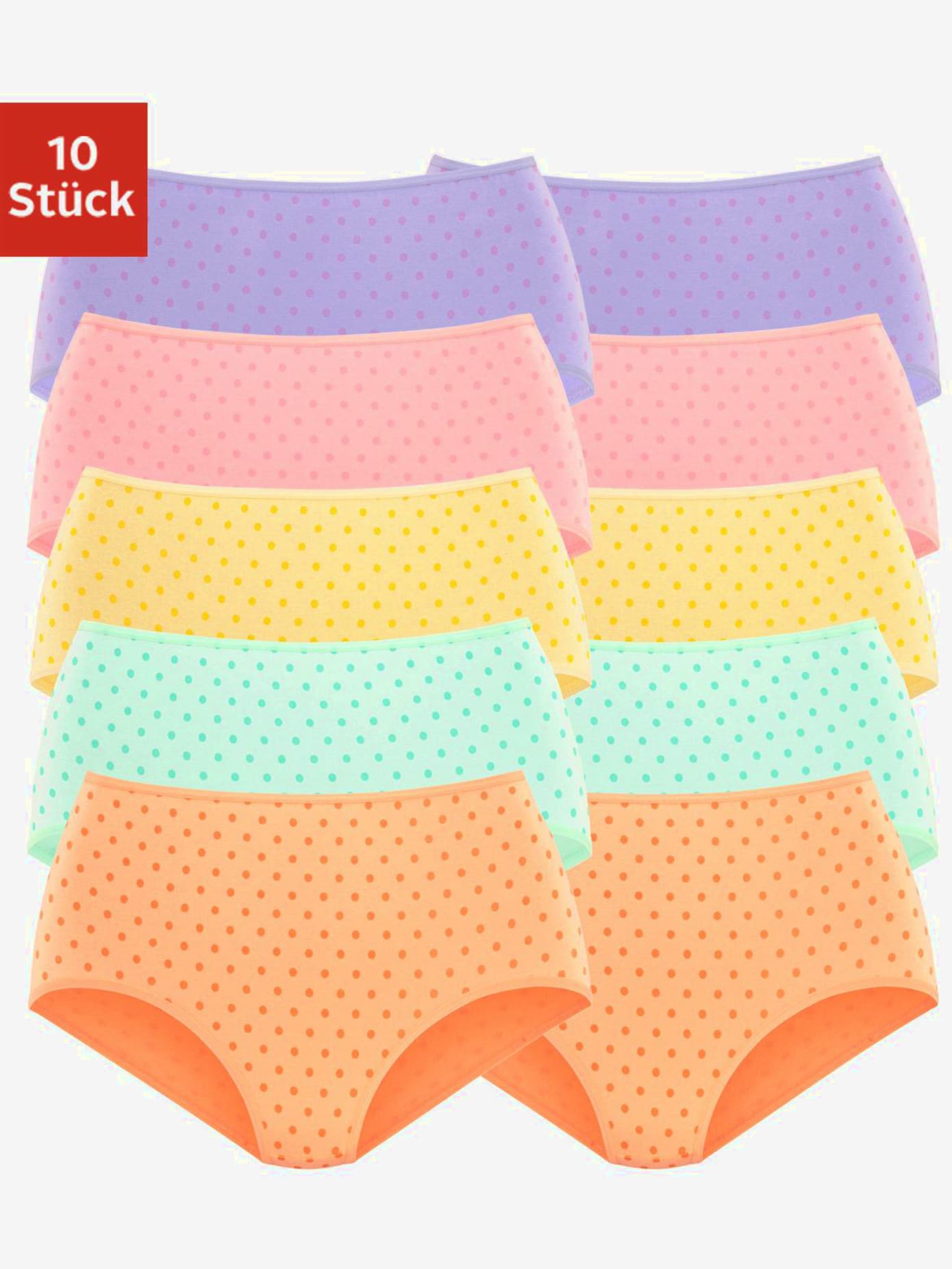 Lot de 10 slips taille haute pratique