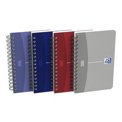 Oxford Office Essentials - Carnet à spirale 9 x 14 cm - 100 pages - petits carreaux (5x5 mm) - disponible dans différentes couleurs