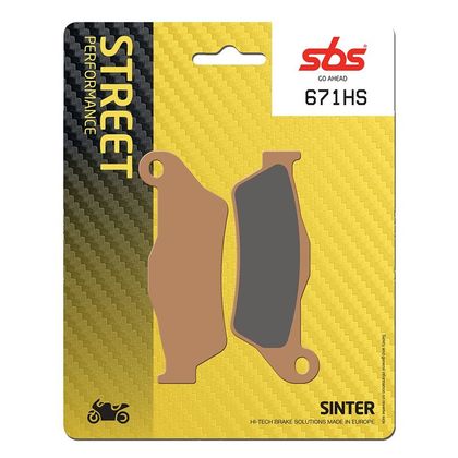 Plaquettes de freins SBS 671HS Sinter Métal Fritté avant