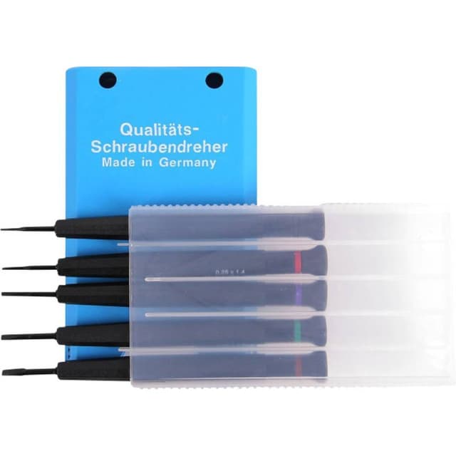Bernstein 4-380 Urmager-skruetrækker-sæt 5 dele Klinge-bredde: 1 mm, 1.5 mm, 2 mm, 2.5 mm