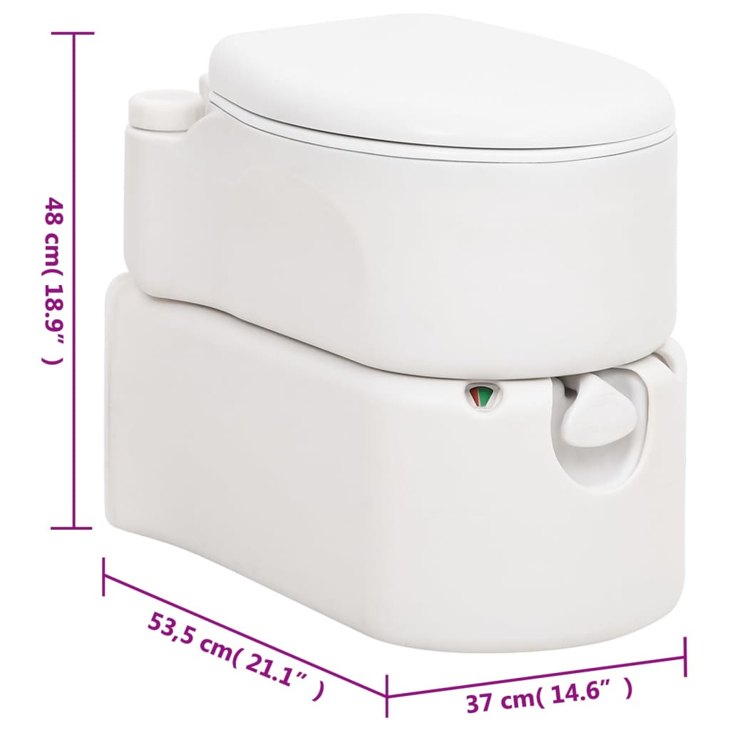 Sanitário de campismo integrado Vidaxl 24+17 L