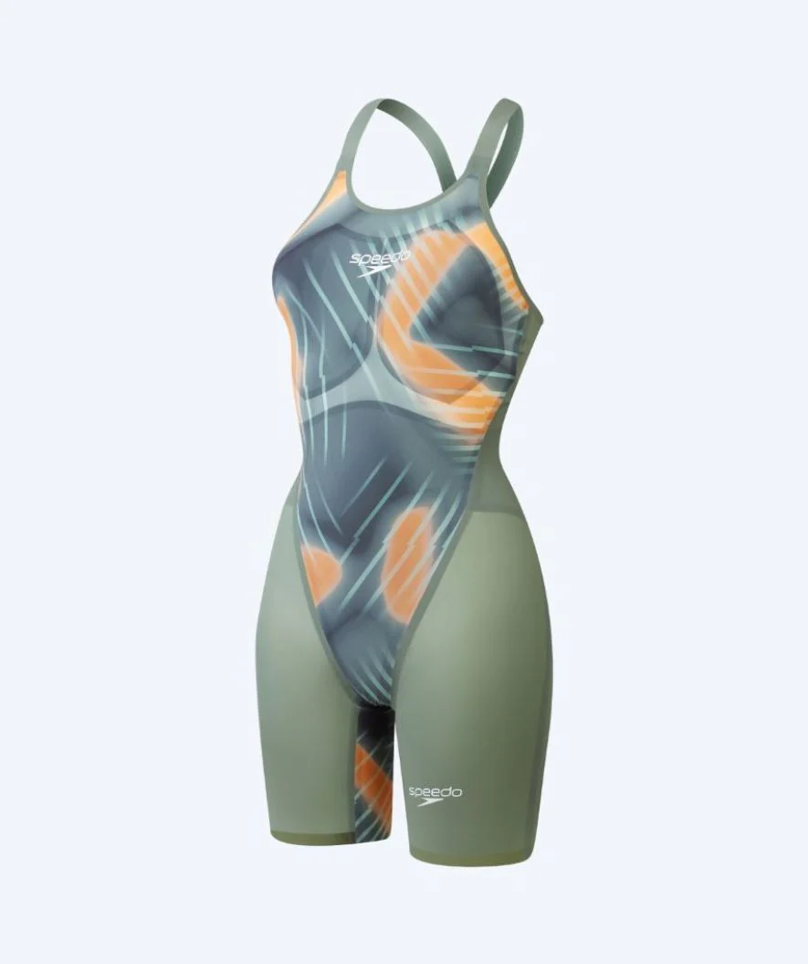 Speedo konkurrence badedragt til damer - LZR Pure Valor 2.0 - Grøn/orange