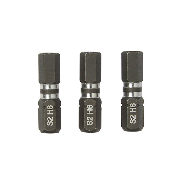 Embout de vissage torsion impact H6 25 mm Erbauer - 3 pièces