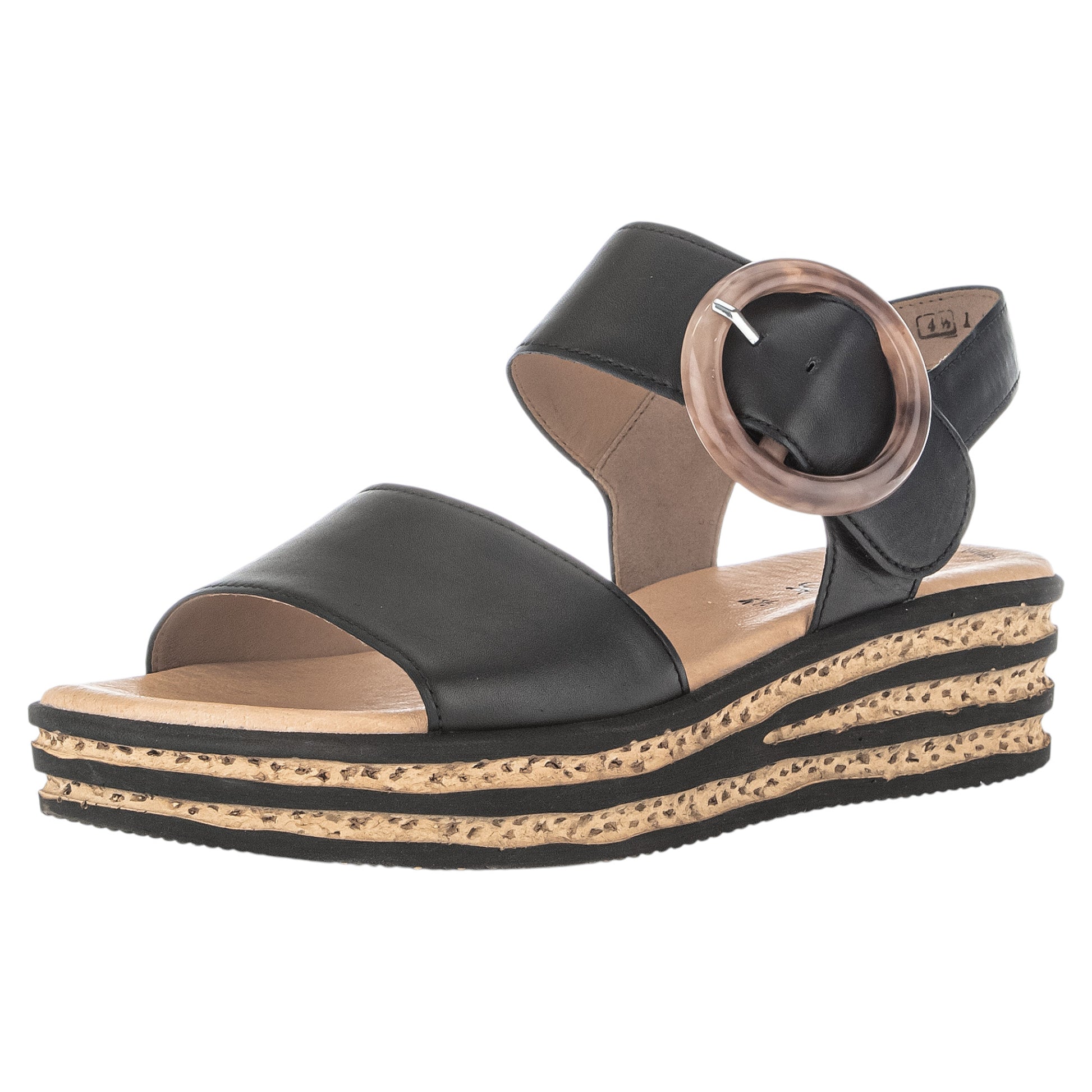 Sandaler med hæl, kvinder, sort