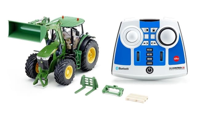 SIKU John Deere 7310R med godslæsser og Radio