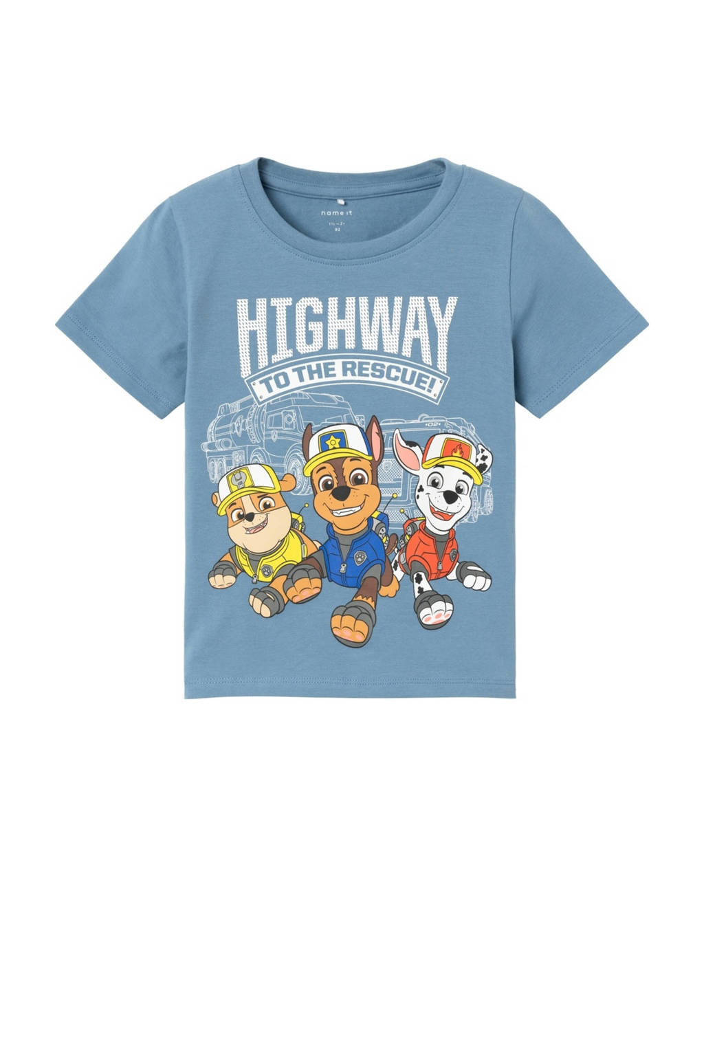 NAME IT Paw Patrol T-shirt NMMARIO met printopdruk middenblauw