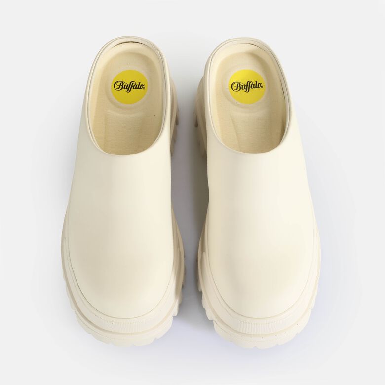 Aspha Clog 01 Chaussures basses véganes, ivoire
