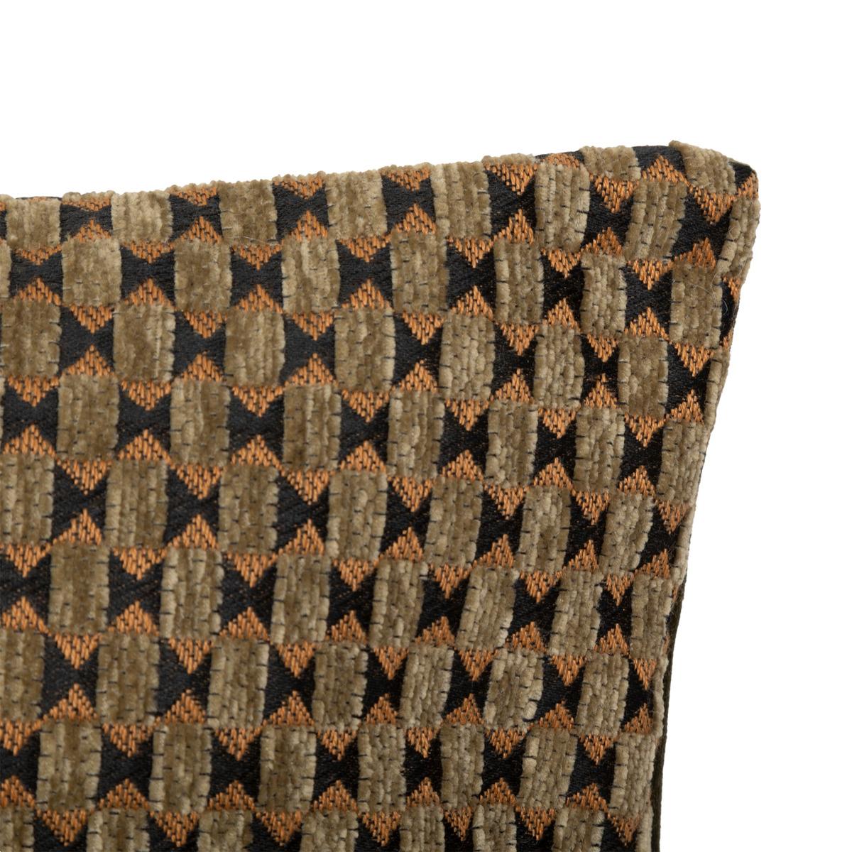 COUSSIN JACQUARD ZAIKA CHENILLE KAKI 30X50CM