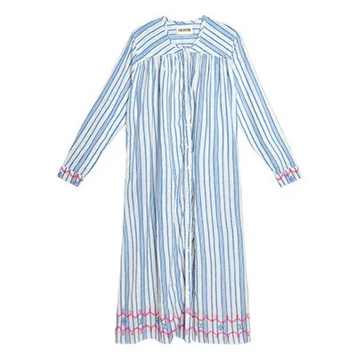 Virginie de Vinster Robe Jamdeni Voile de Coton | Bleu indigo