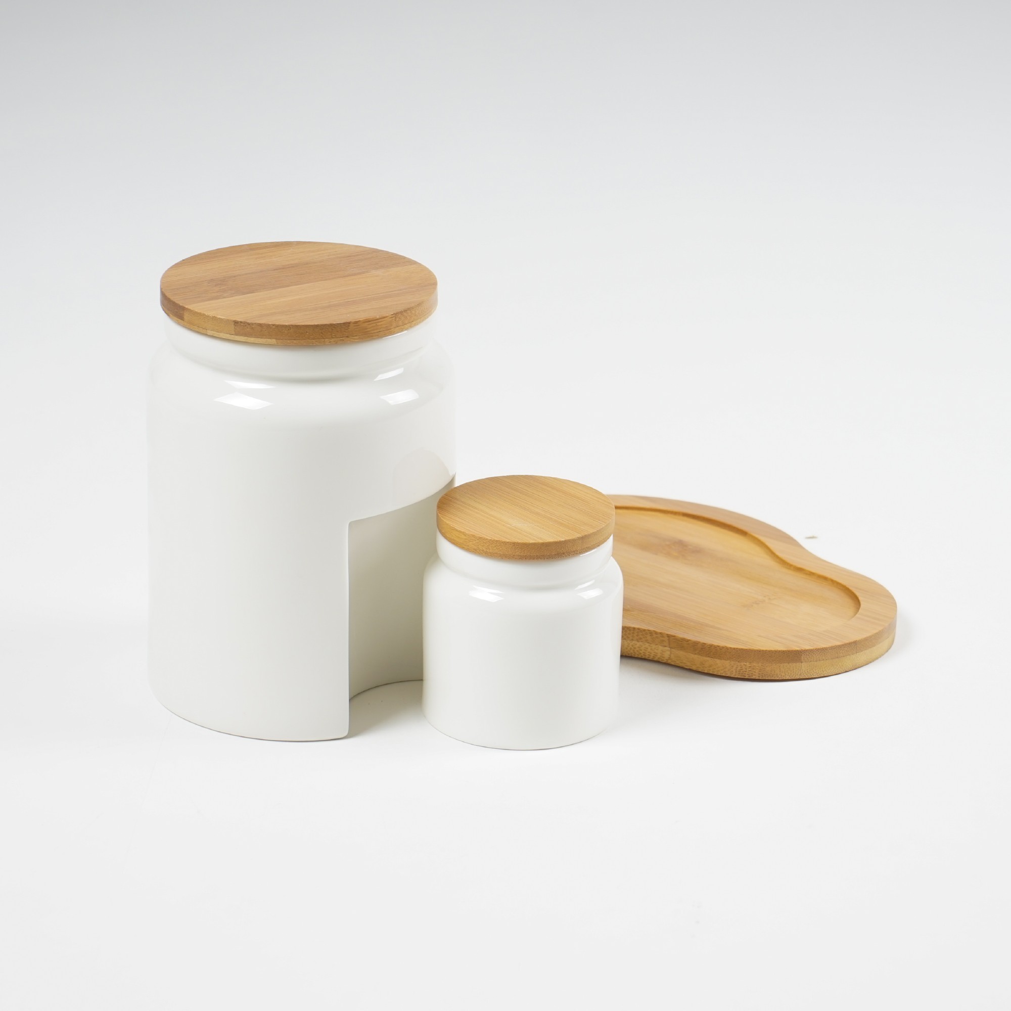 Tischset 'Marmelade', weiß, Ø 7 cm, H 8 cm, Ø 11 cm, H 15 cm zu 21,80