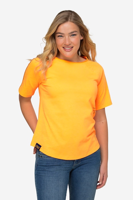 T-Shirt, seitlicher Robben-Print, Rundhals, Halbarm