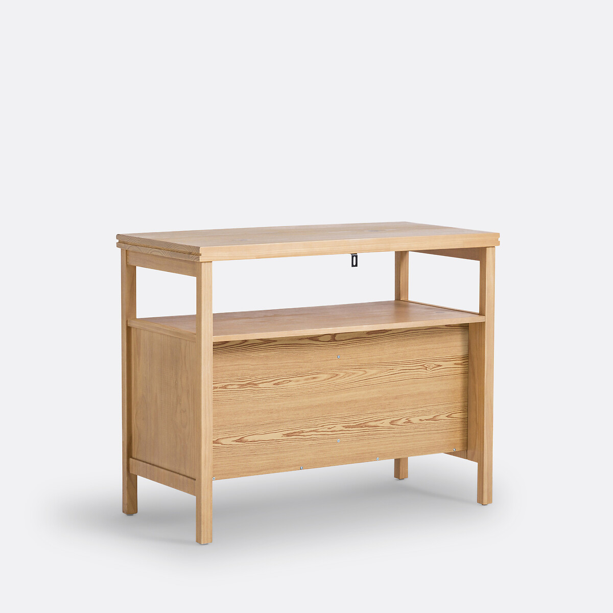 LA REDOUTE INTERIEURS<br>Móvel lavatório de pinho e rattan L100 cm, Gabin