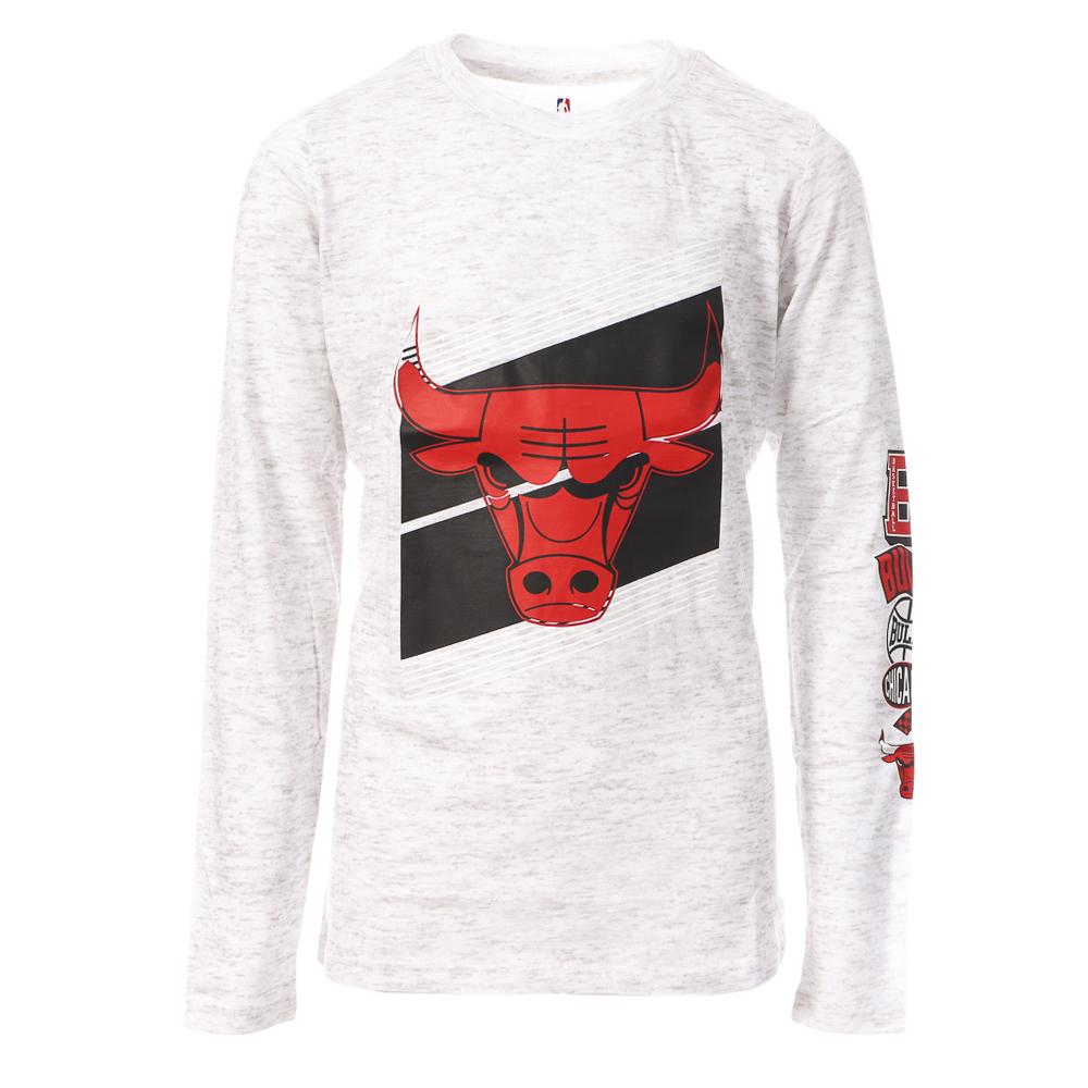 NBA T-shirt Manches Longues Gris Garçon NBA Chicago Bulls