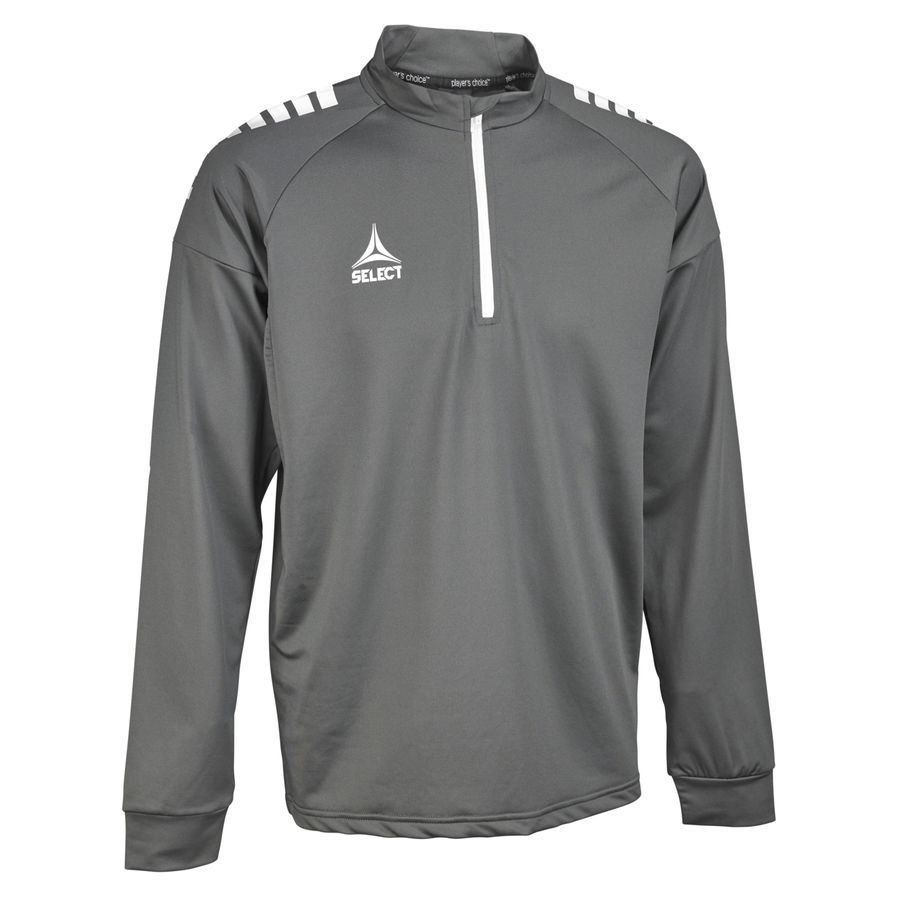 Select Maillot d'Entraînement 1/2 Zip Espagne V25 - Gris/Blanc Enfant