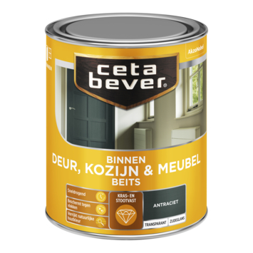 CetaBever Deur, Kozijn & Meubelbeits zijdeglans transparant antraciet 750 ml